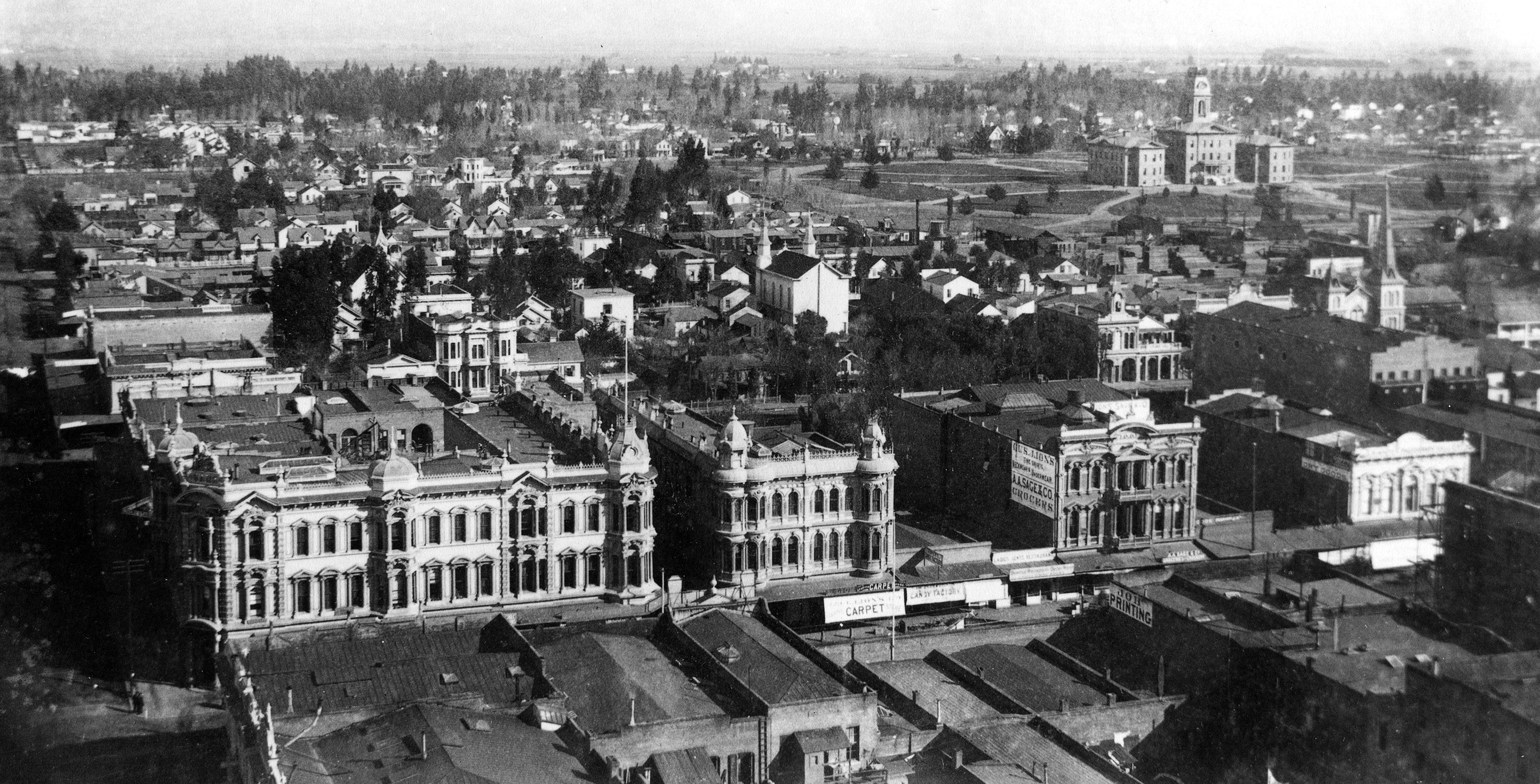 Aerial view of San Jose State in 1892.