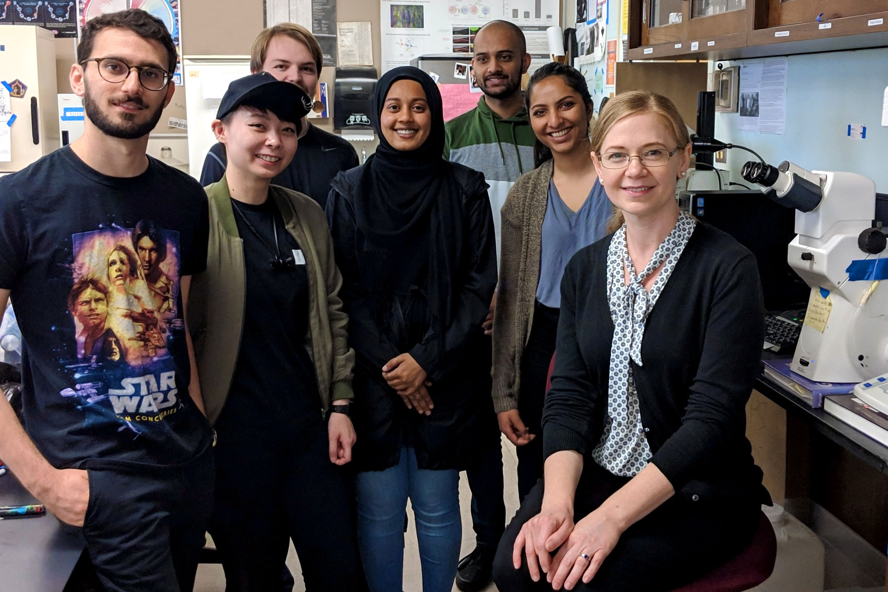 SJSU students with Miri VanHoven, associate professor of biological sciences.