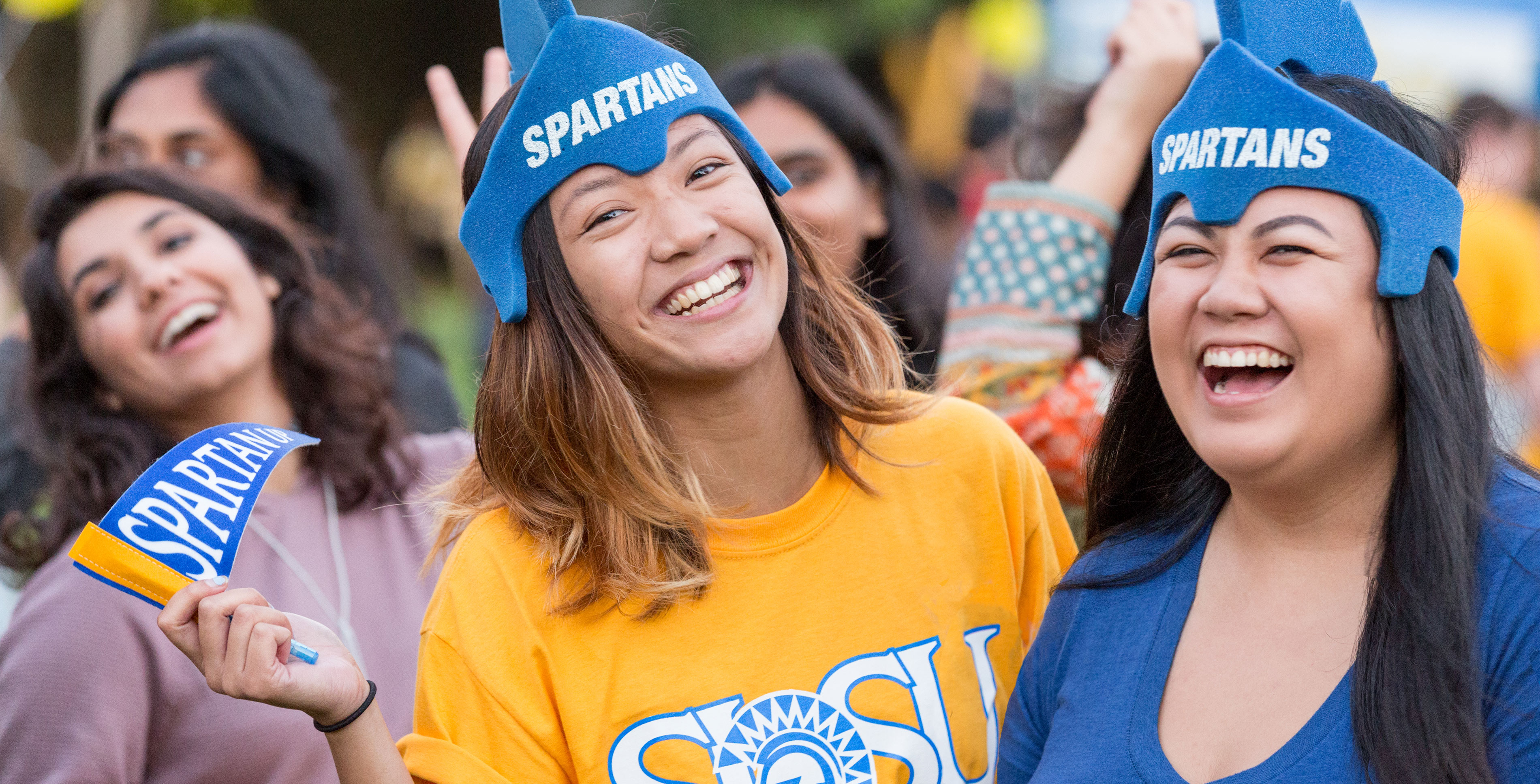 SJSU Students posing for the camera.