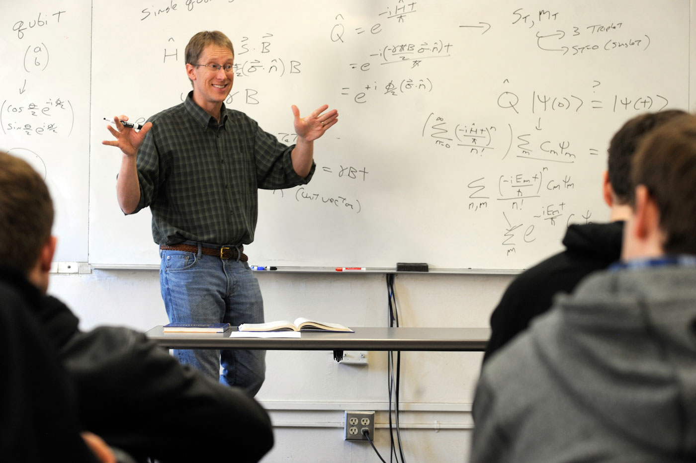 teacher lecturing a class