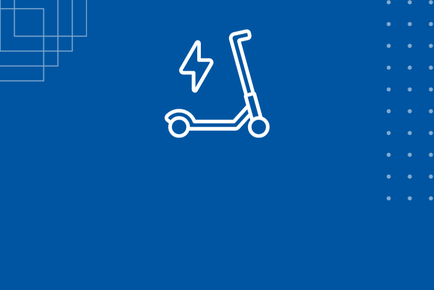 Icon graphic of an electric scooter