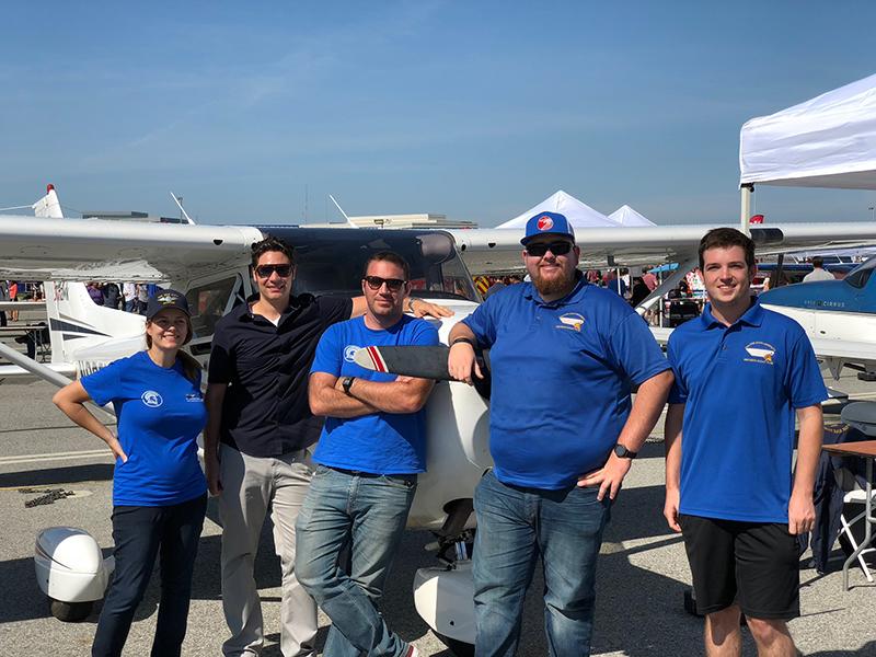 Students at the San Carlos Airport Day