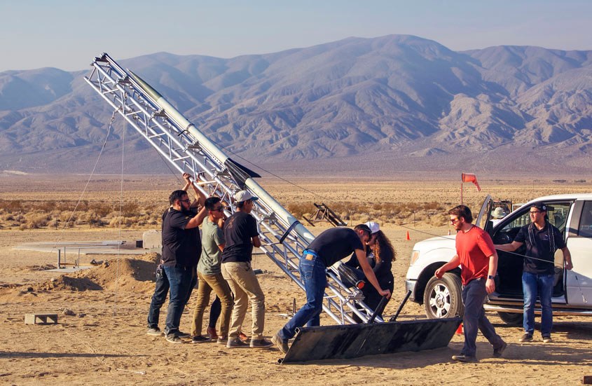 students with aerospace tool