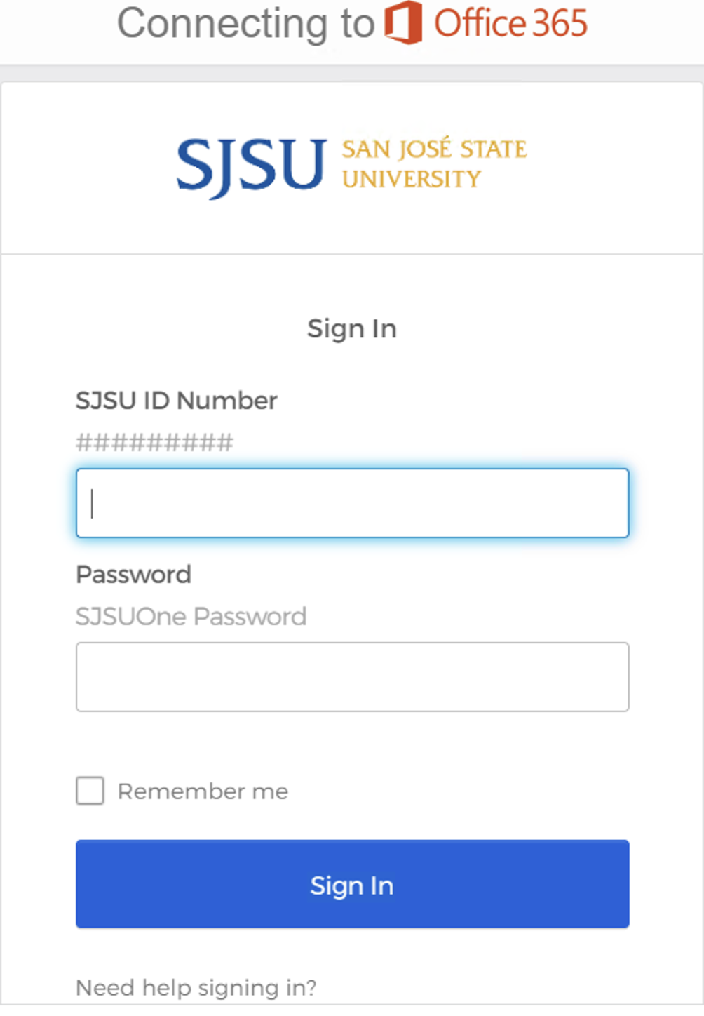 SJSU Login