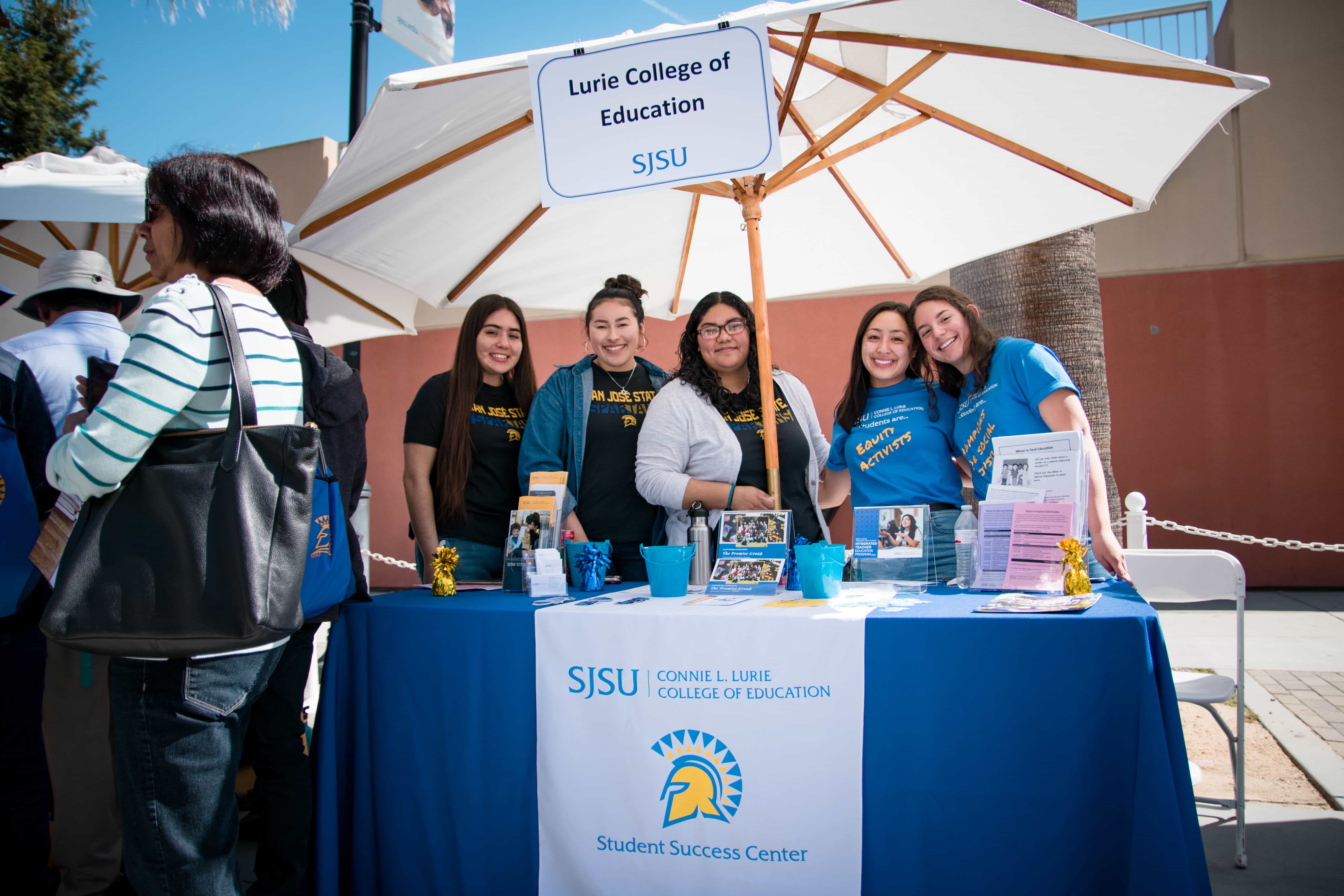 Lurie College tabling on Admitted Spartan Day