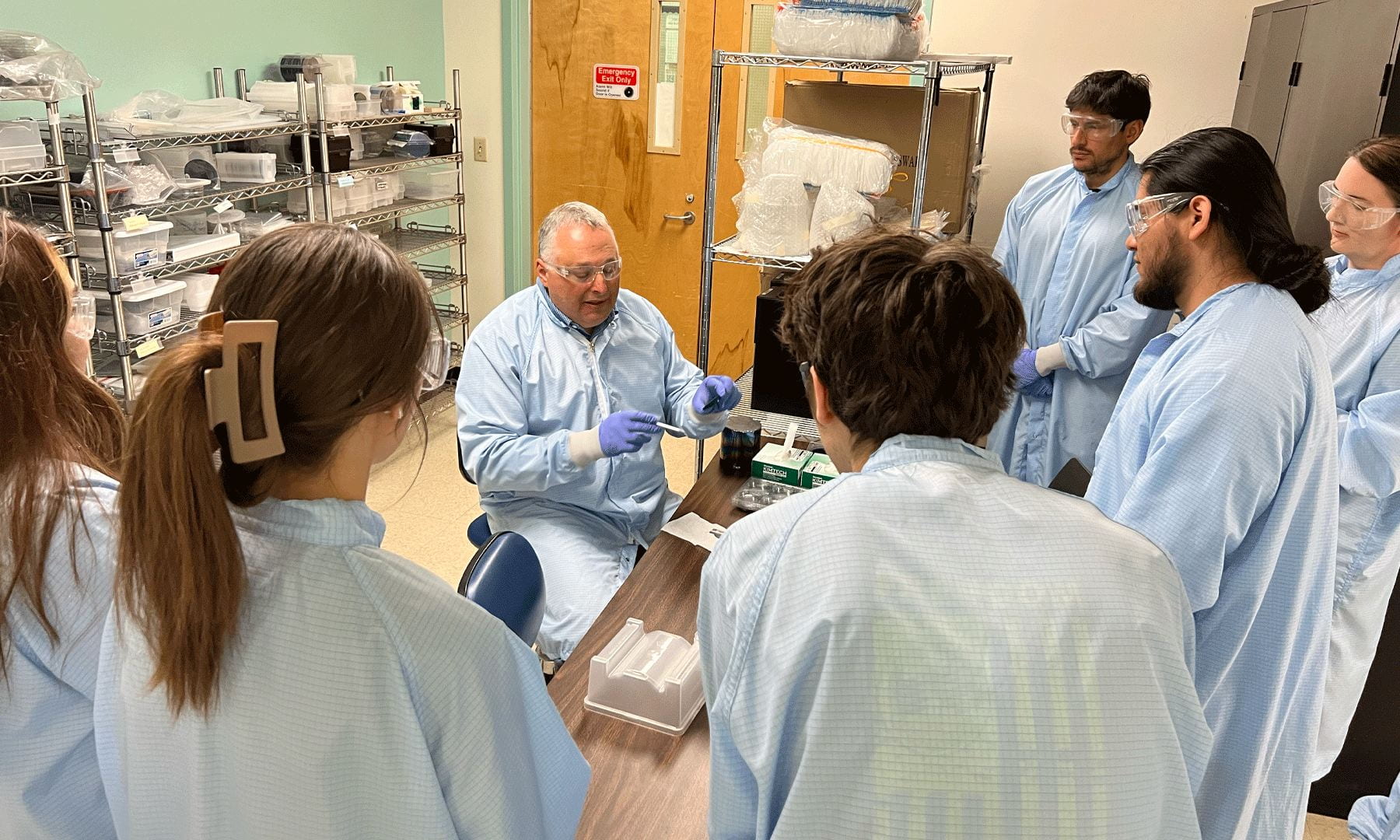 David Parent demonstrates engineering concepts to Gavilan Community College Students as part of Project Engineering Success