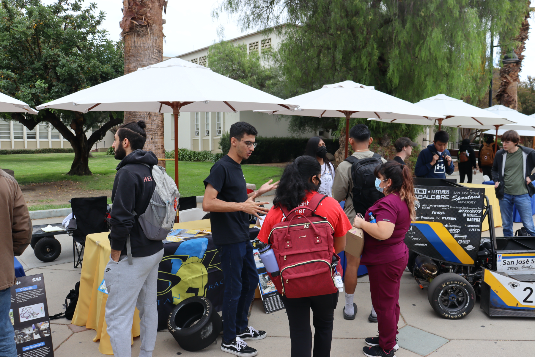 Students at the Club Fair