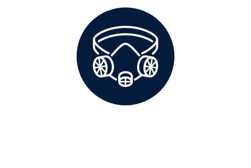 Asbestos safety icon graphic