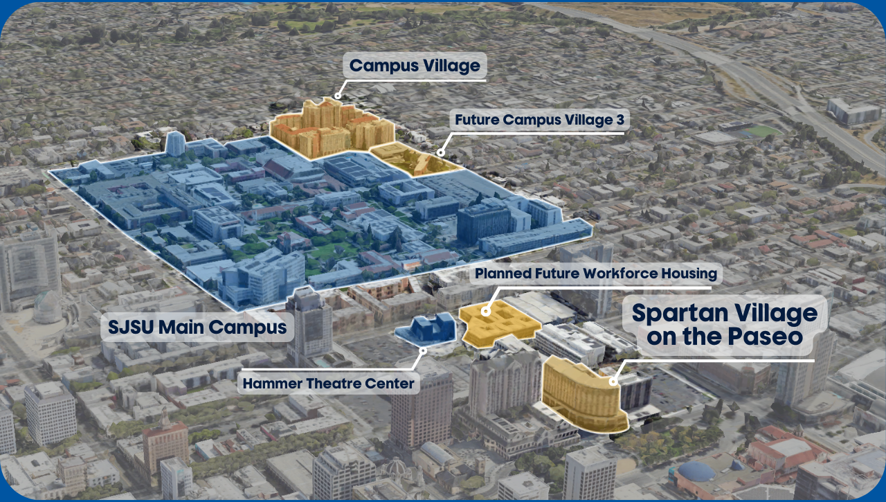 SJSU residential projects in downtown San José.