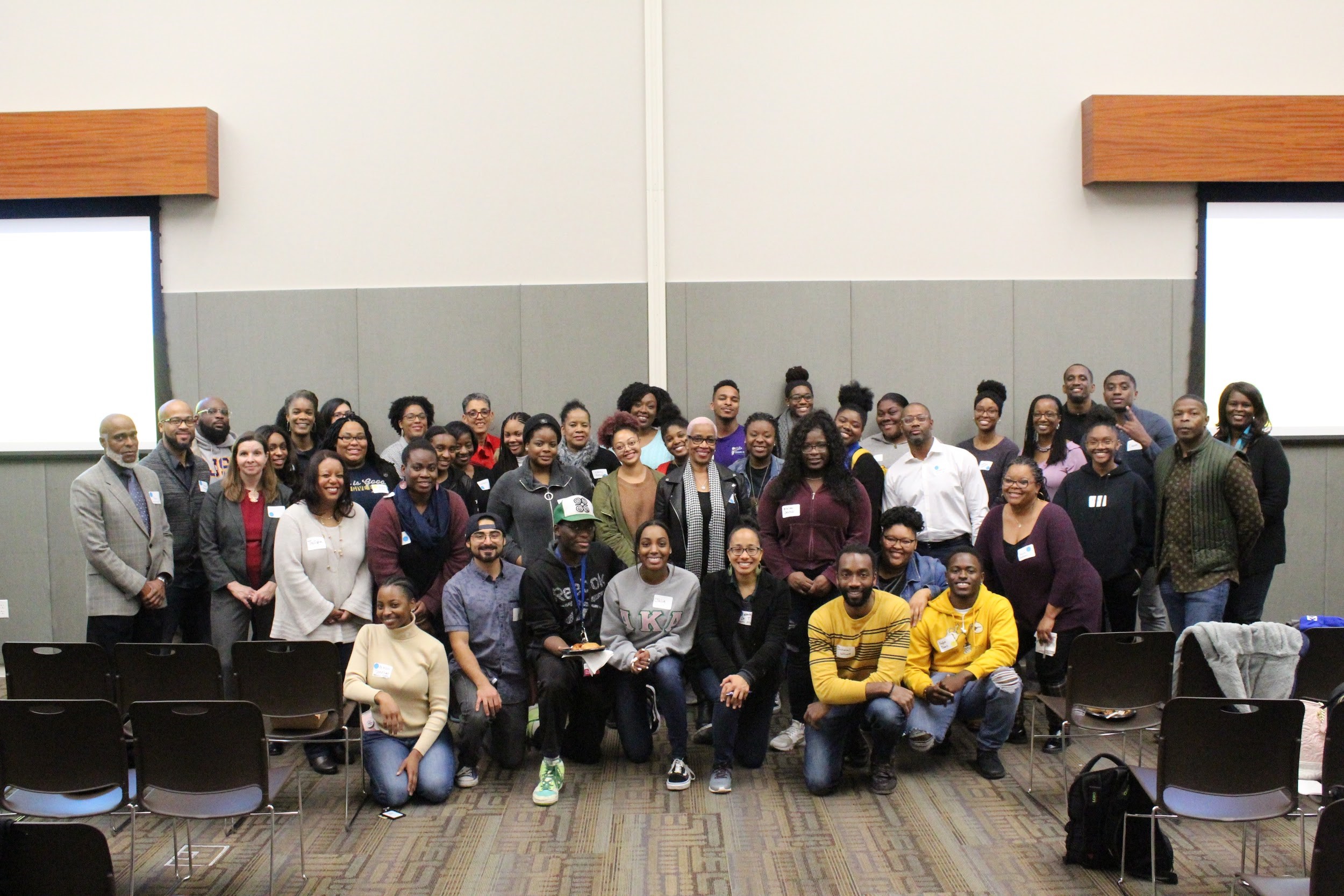 Group of students at a leadership workshop