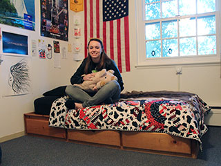 Bedroom with Flag