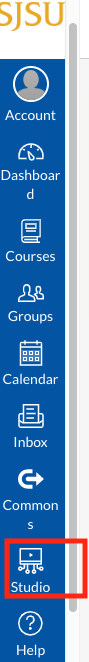 Select "Studio" option in Canvas