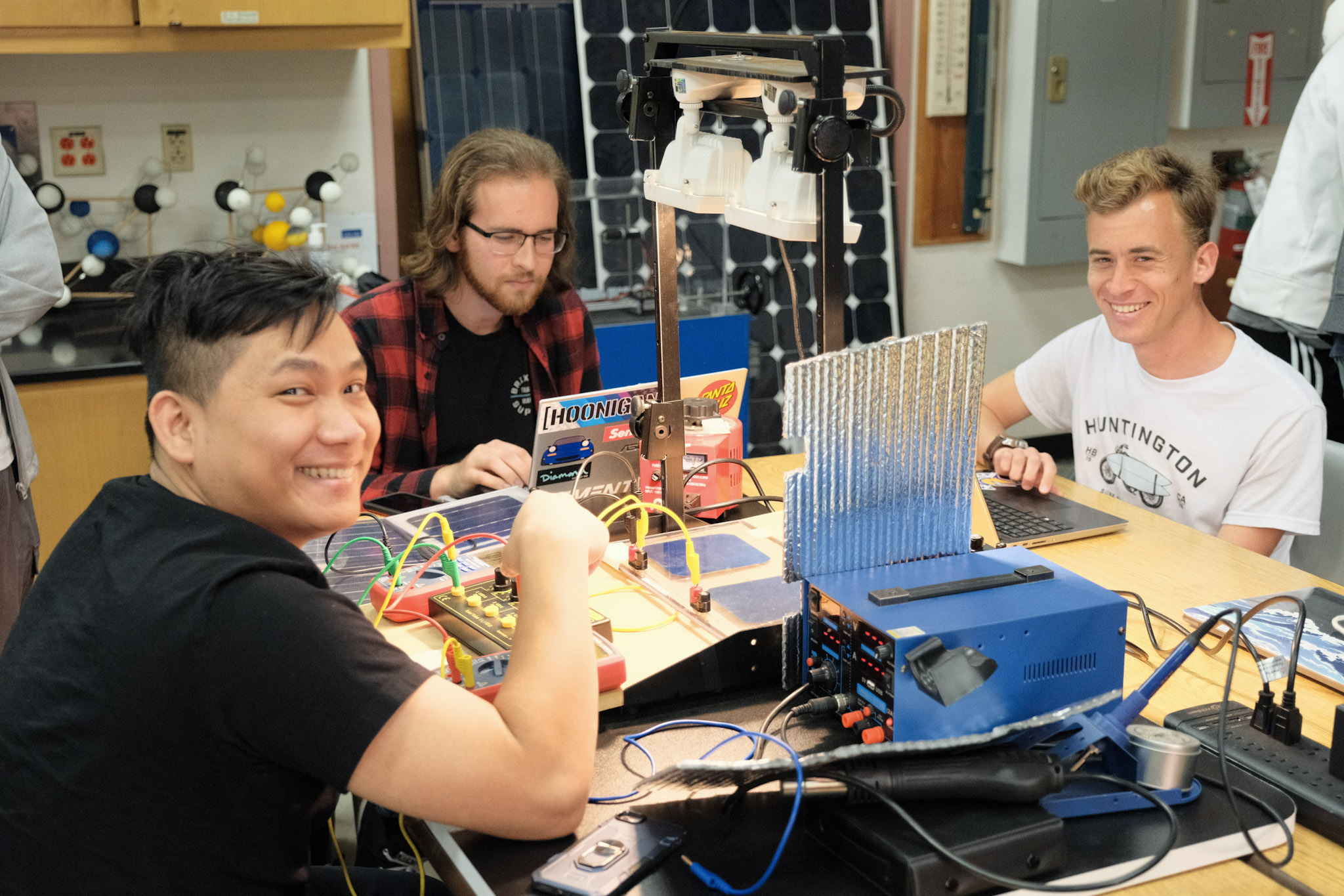 ME students at work in the ME115 lab session