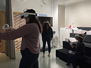 photo of students doing virtual reality activity