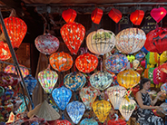 photo of coloful lanterns sold in vietnam store