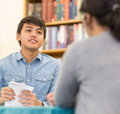 A student with a tutor