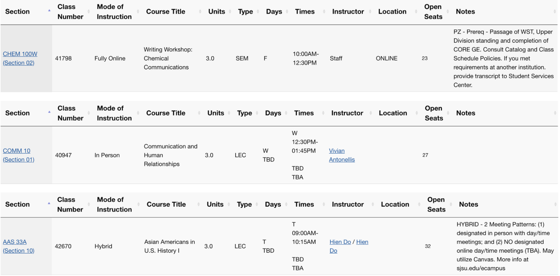 Course Schedule