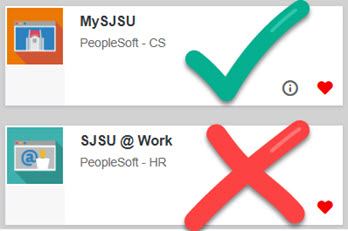 MySJSU, not SJSU at Work screenshot