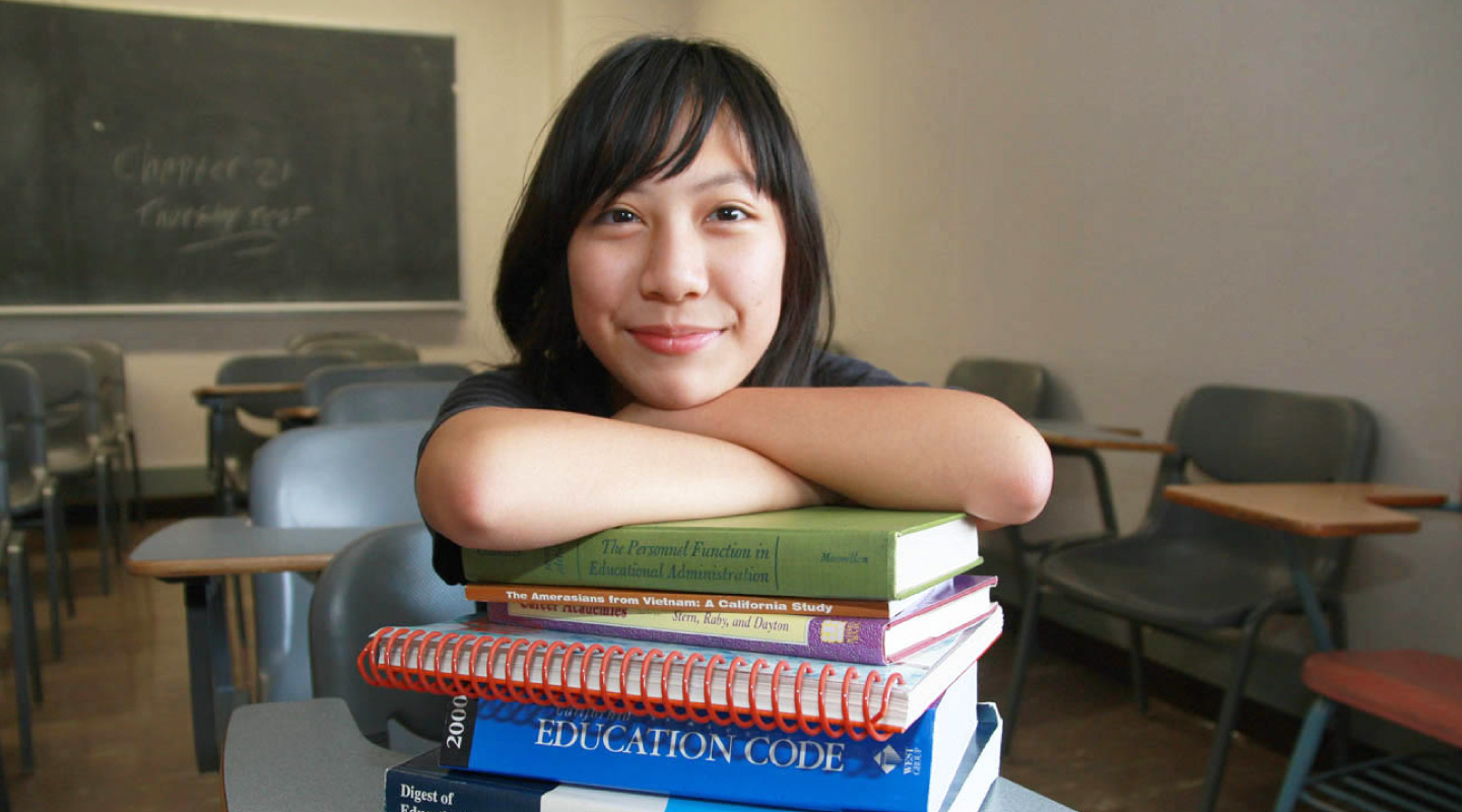 students with books