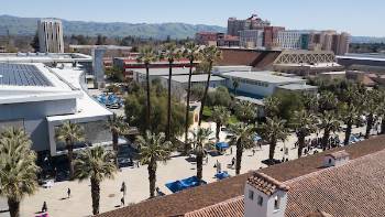 Aerial view of SJSU campus