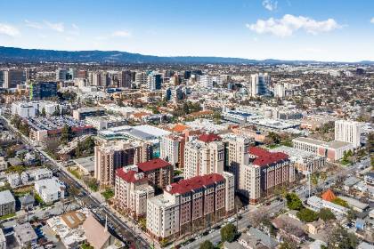 Aerial view of SJSU campus