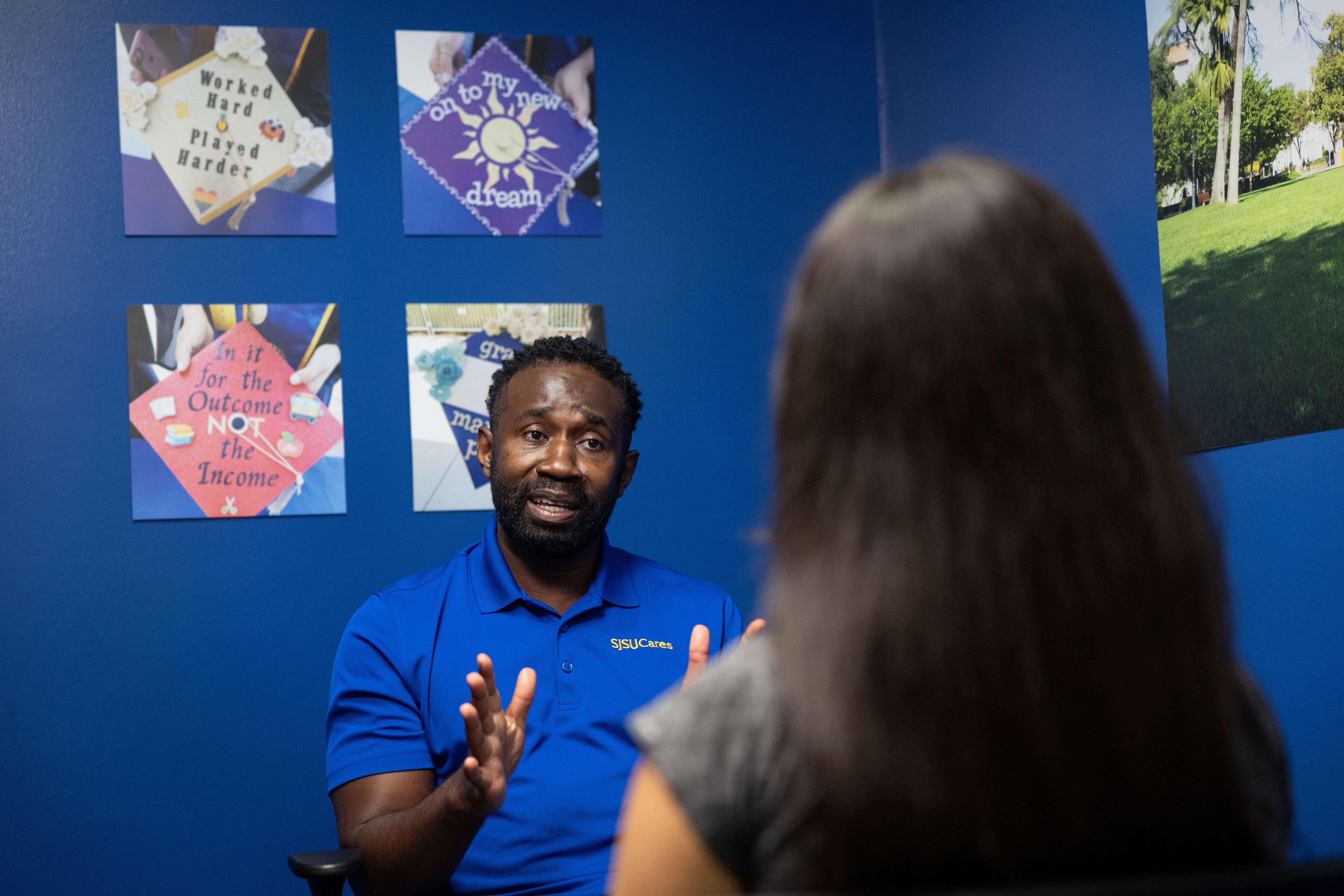 A Case Manager working with a student