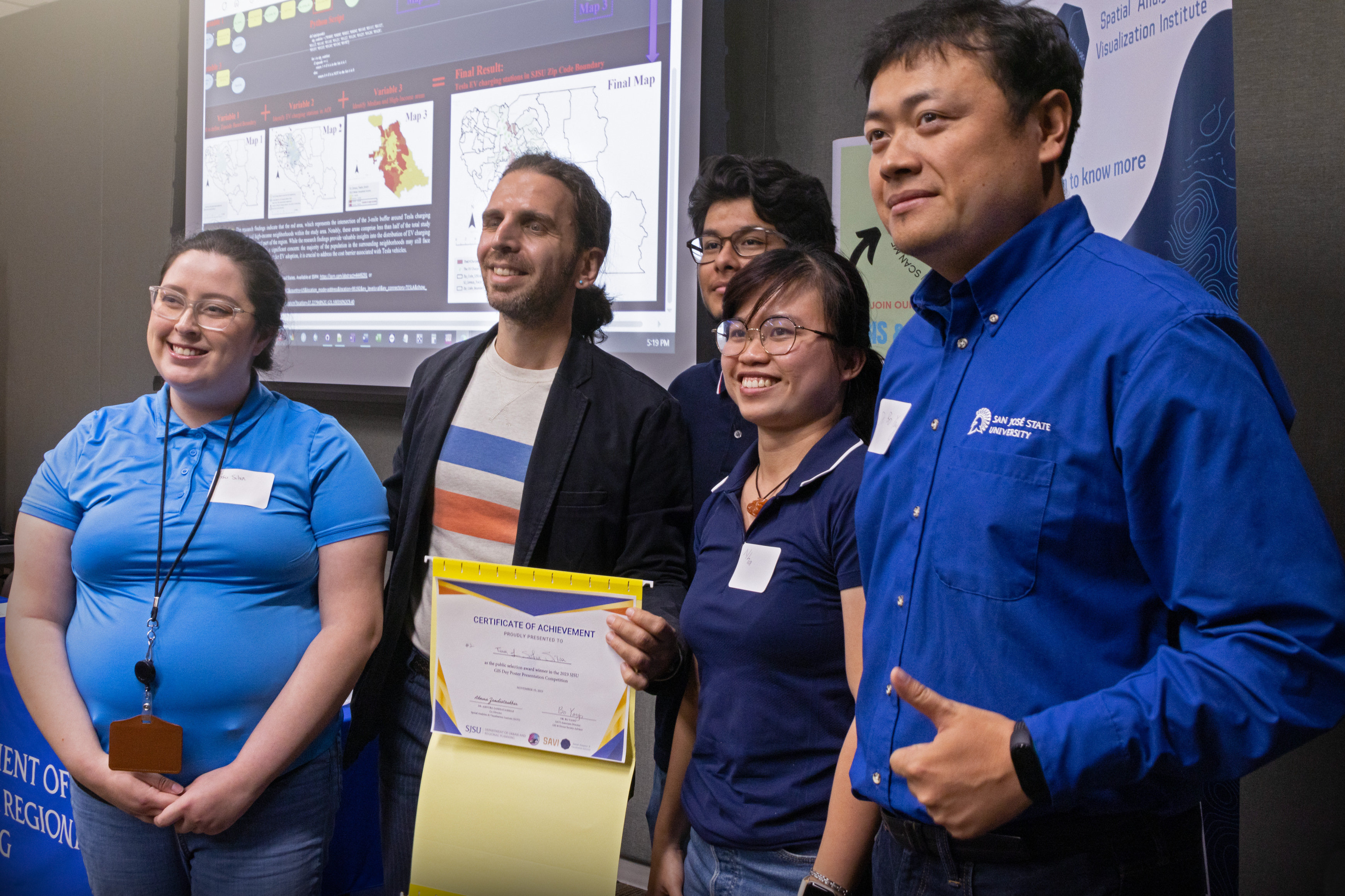 Students receiving an award