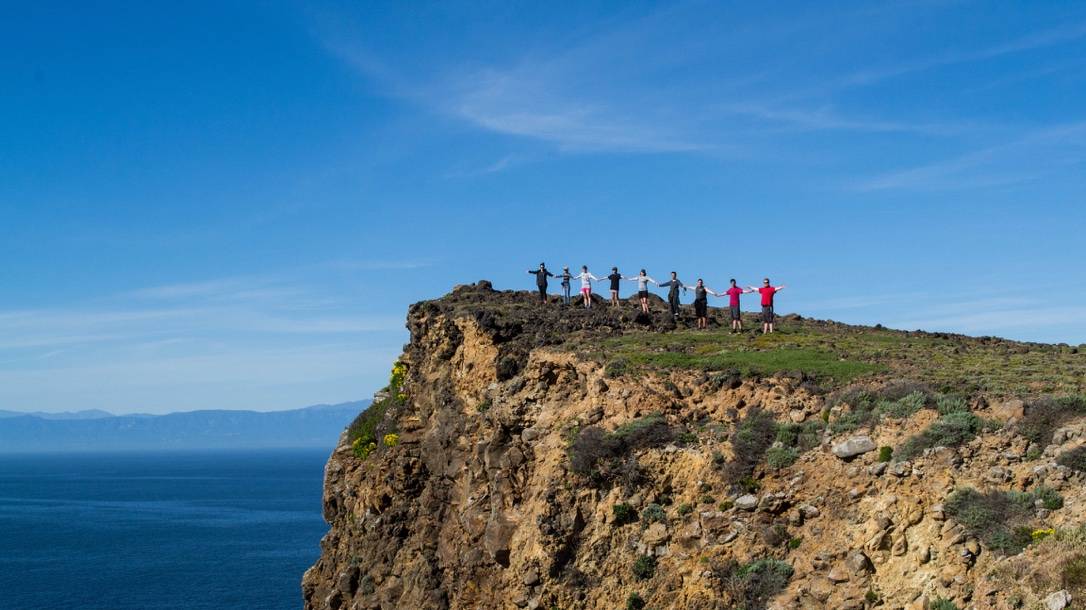 landscape with people linked