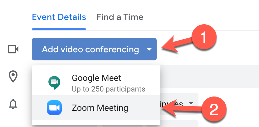 zoom google calendar